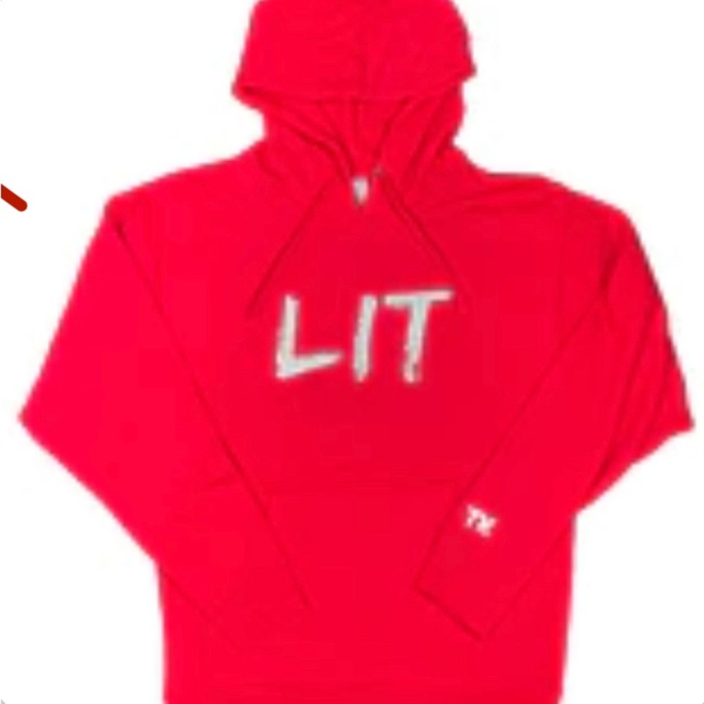TK MERCH LIT SPARKLE HOODIE IN RED